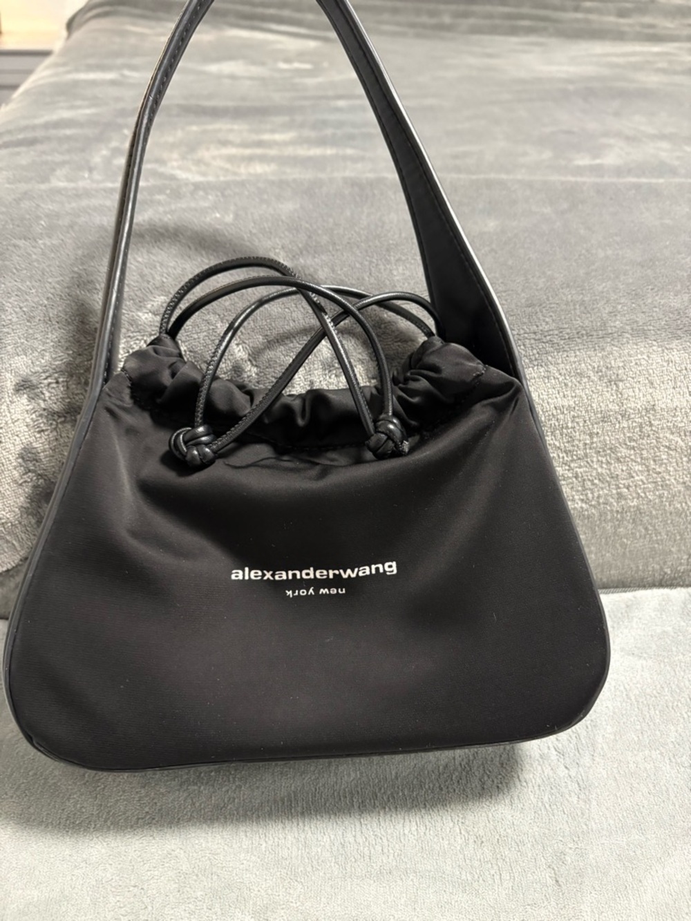 Alexander Wang Black Drawstring Shoulder Tote